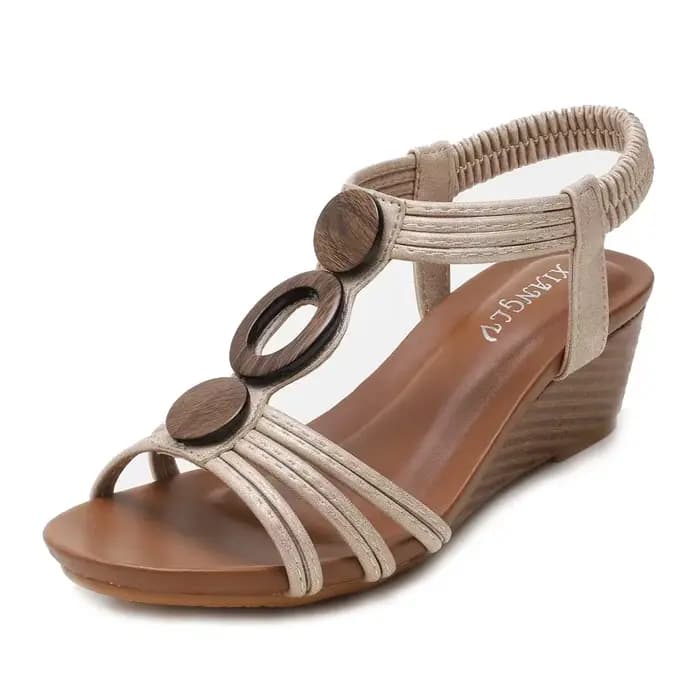 BEYARNE – sandales à semelles compensées pour femmes, style bohème, Vintage, antidérapantes, chaussu