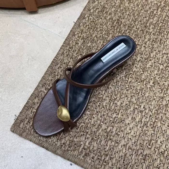 SUOJIALUN 2026 Nouvelle Collection Été – Sandales Élégantes à Talon Moyen Fin pour Femme, Style Mule