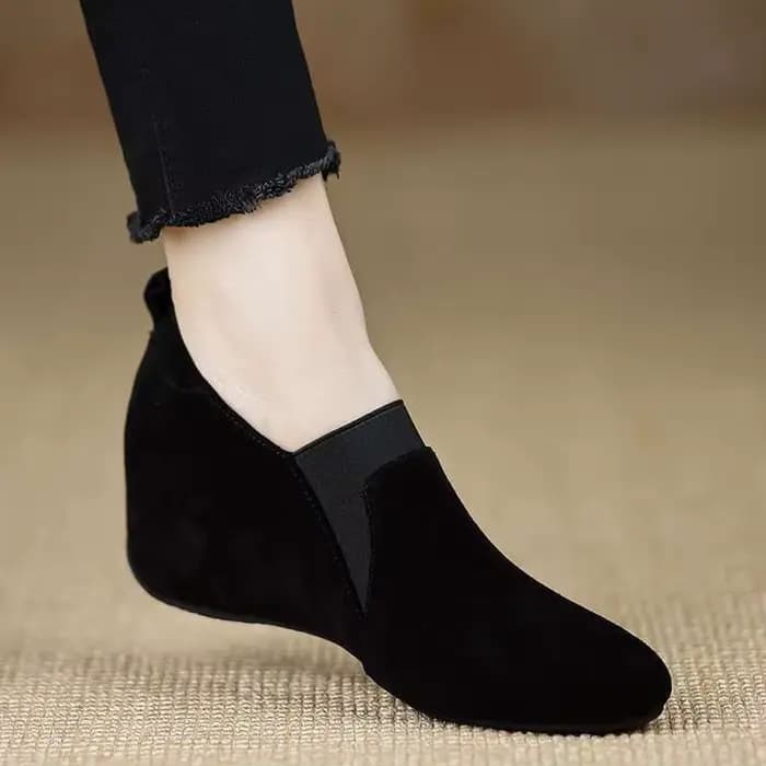Femmes chaussures compensées 2025 automne nouveau confortable hauteur augmenter sans lacet chaussure