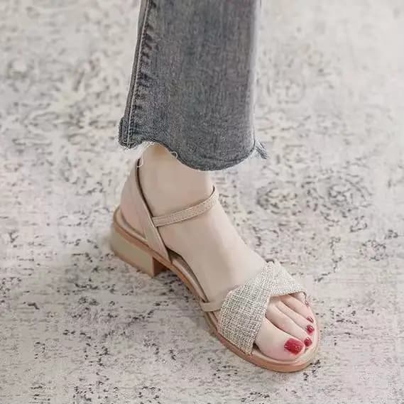 Sandales pour femmes été 2025 dames chaussures perle chaussures sandale H en offre Original chaussur