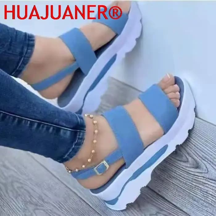 Sandales à plateforme pour femmes, chaussures d'été à talons compensés, nouvelle collection
