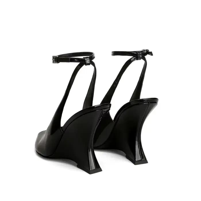 Sandales de soirée sexy à talon compensé et bout ouvert avec boucle droite, style européen et améric