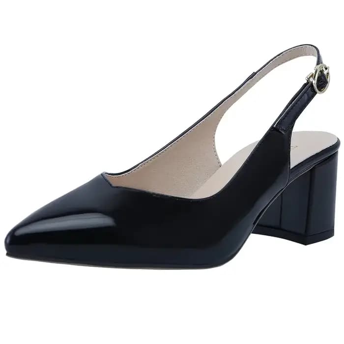 Escarpins confortables pour femmes, sangle de rinçage, talons optiques carrés, bouts pointus sexy, t