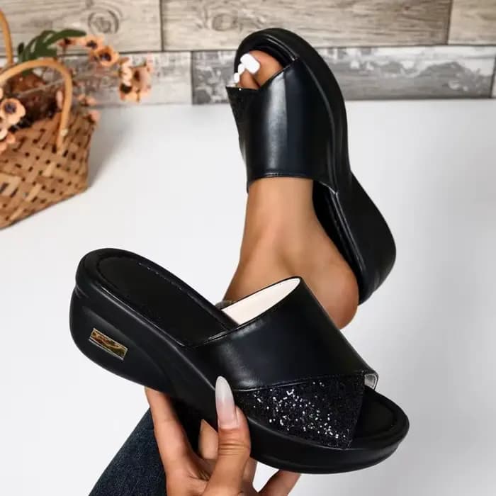 Sandales pour femmes en promotion, chaussures de mode décontractées à plateforme et à talon compensé