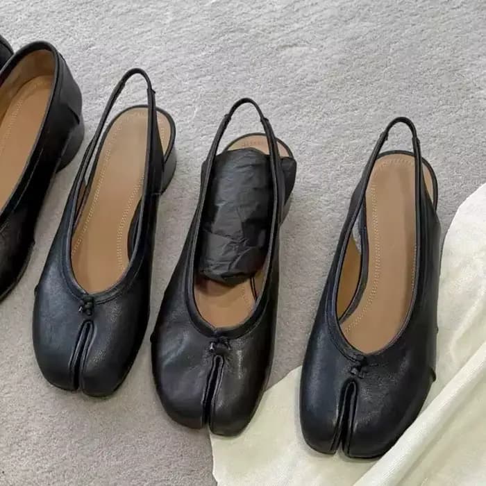 Chaussures fabriquées à la main en cuir véritable 2025 nouveau Style femmes talons hauts ballerines
