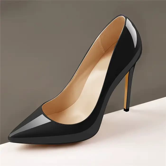 Onlymaker escarpins classiques en cuir véritable bout pointu sans lacet talons aiguilles Sexy 4.7 po