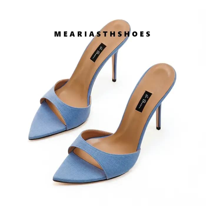 Sandales à talons très hauts pour femmes, nouvelle mode 2026, style coréen, bout pointu ouvert, sexy, à talon aiguille, chaussures d'été pour femmes