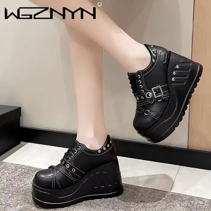 Chaussures à plateforme Mary Gasoline pour femmes, semelle optique, talons hauts compensés, fête, cosplay, designer, lolita, punk, gothique, escarpins, 2025, nouveau