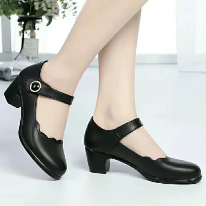 Bombas De Mujeres femmes mignon doux rouge sans lacet chaussures à talons hauts dame décontracté confortable automne pompes femme noir chaussures G743