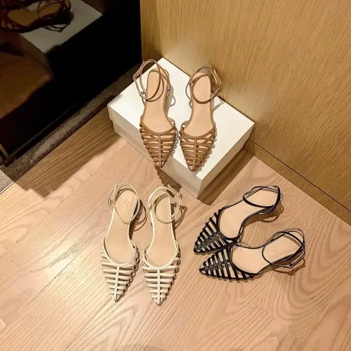 Sandalias De MujerFrench rétro femmes chaussures nouveau Style talons pointus mode polyvalent