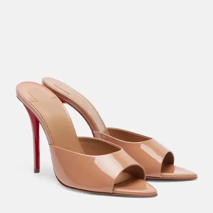 Nouvelles sandales romaines à bout ouvert et pointu pour femmes, chaussures sexy en métal, pantoufles d'extérieur, talon de 10,5 cm, Sandalias Romanas Mujer