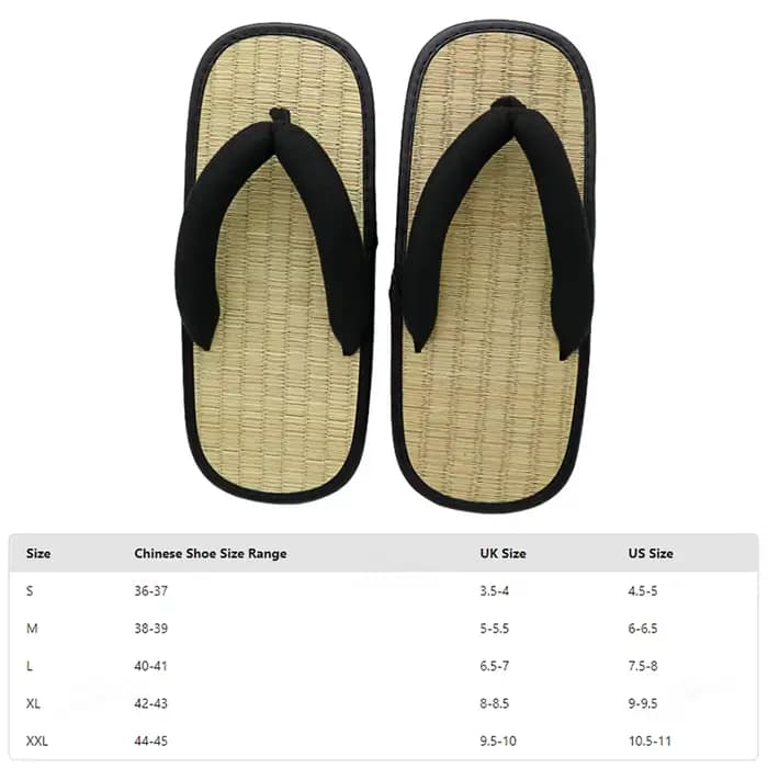 Geta japonais en paille