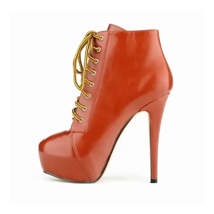 Bottines pour femmes 2026 Mode Sexy 14cm Bout rond Talons fins Plateforme