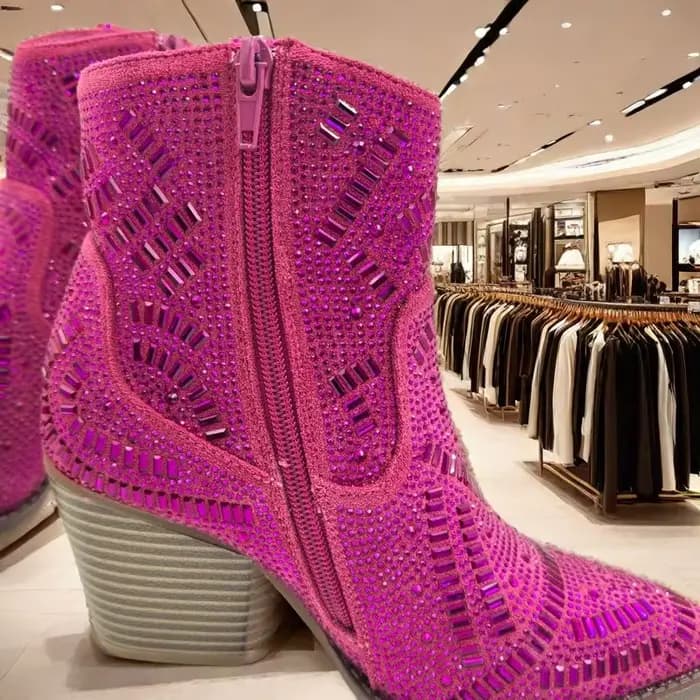 Bottines Chelsea de luxe en diamant pour femmes