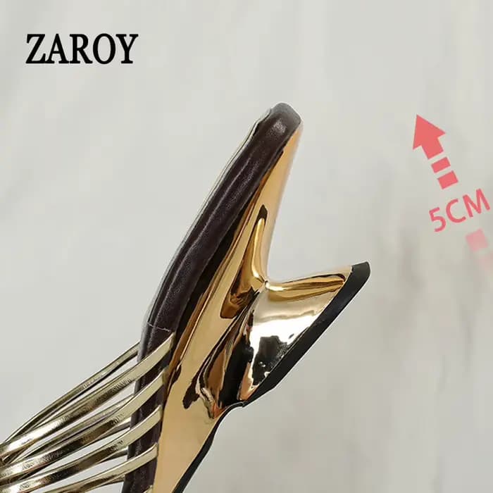 ZAROY Mules à talons hauts pour femme à bride étroite