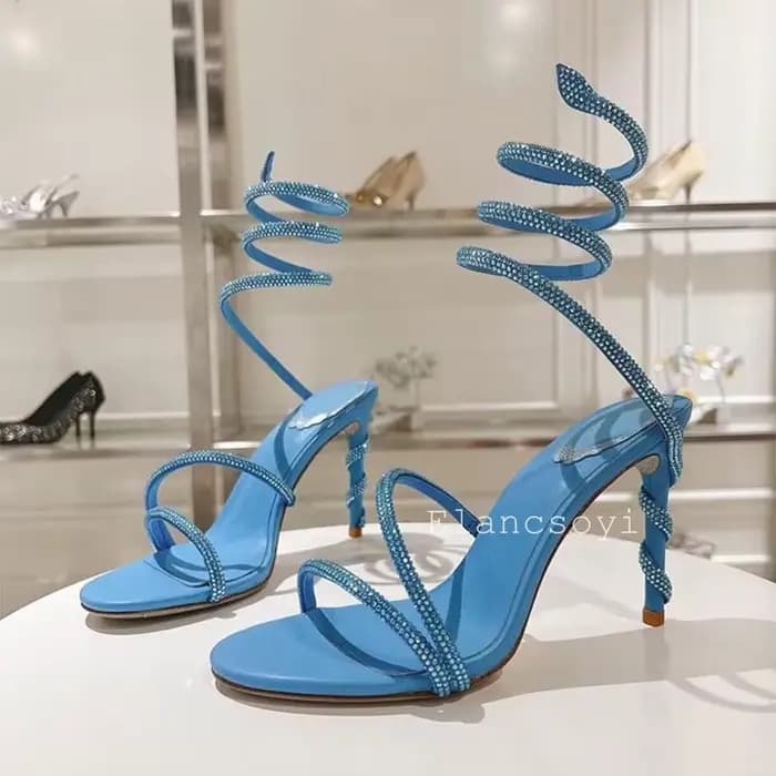 Sandales gladiateur à talons fins pour femmes