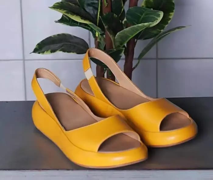 Sandales d'été en cuir PVC pour femmes