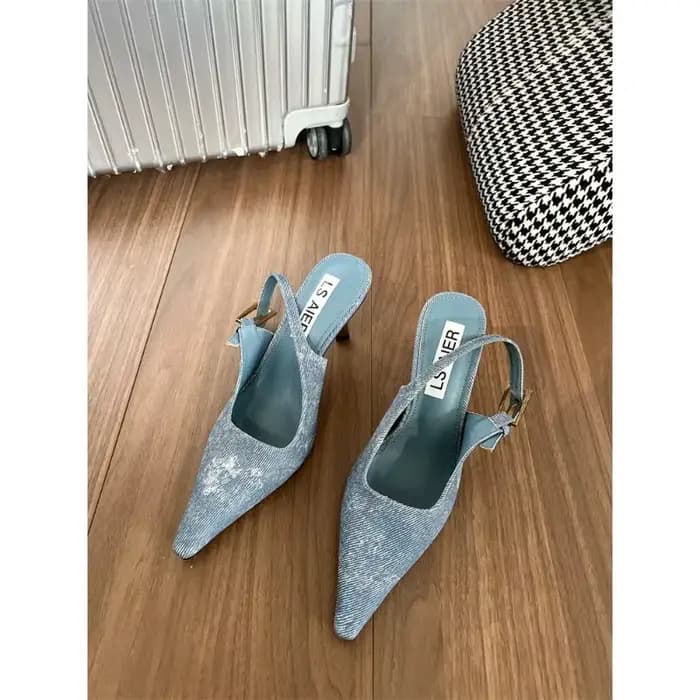 Chaussures Sexy à talons hauts argentés pour femmes