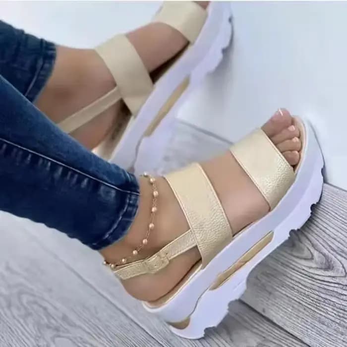 Femmes sandales à talons compensés été nouvelle femme chaussures à plate-forme basse