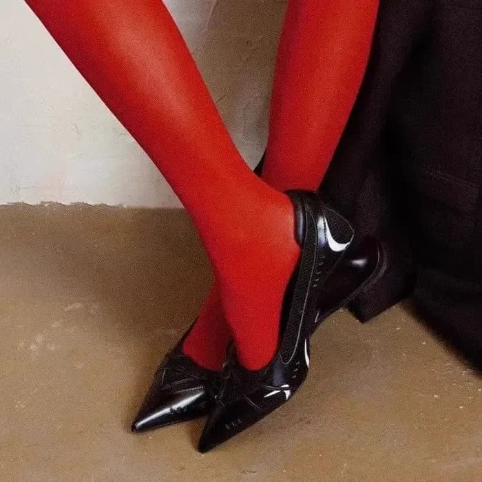 Nouvelles Escarpins d'été 2026 pour femmes à bout pointu avec talon flottant unique et nœud