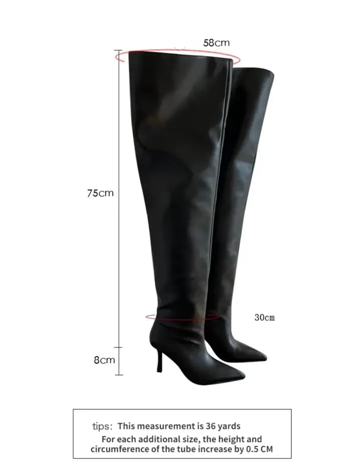 Bottes longues à jambes pointues pour femmes