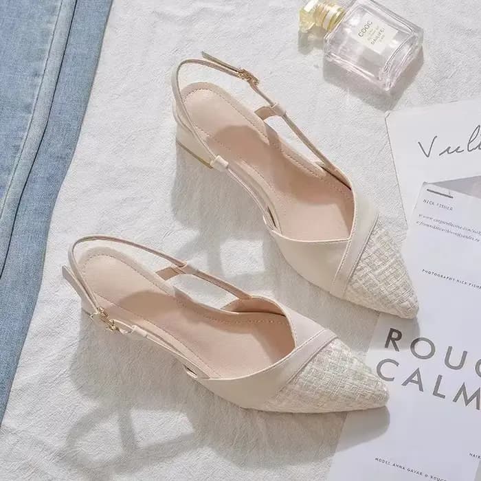 Baotou-Sandales Décontractées à Talons Hauts Pointus pour Femme