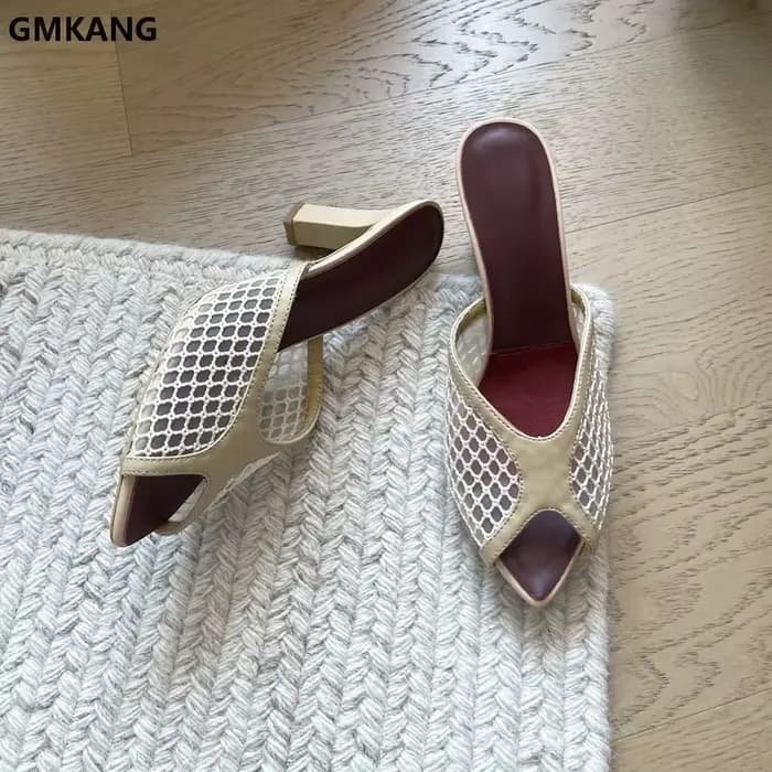 Mules à talon épais pour femmes