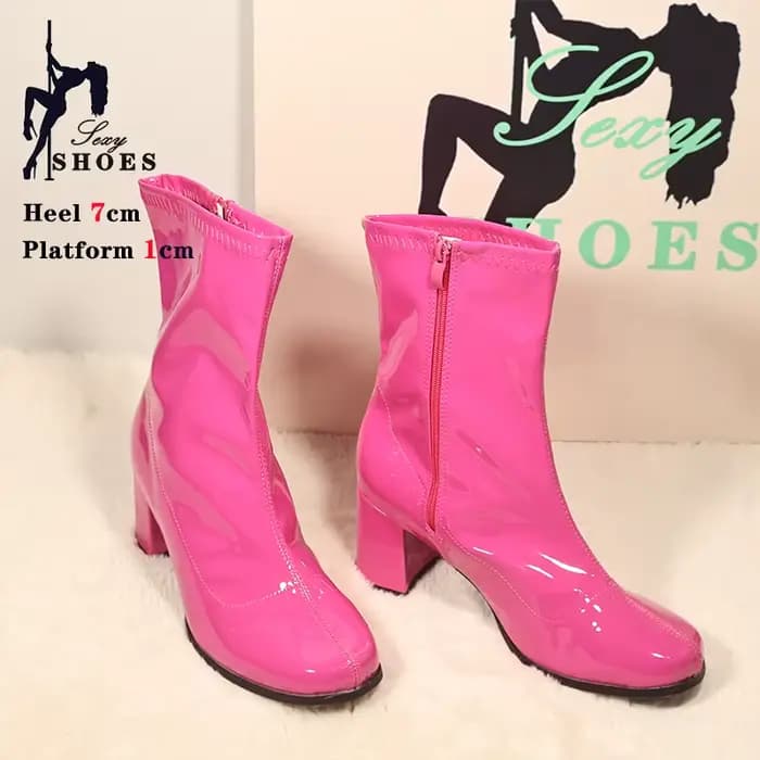Bottes courtes zippées à talons hauts pour femmes