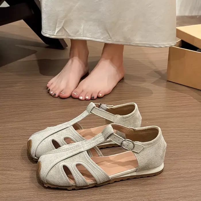 Sandales romaines rétro à bout ouvert pour femmes