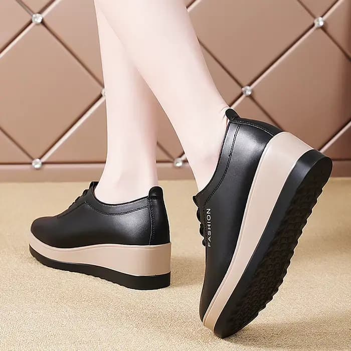 Chaussures décontractées confortables à talons mi-hauts pour femmes