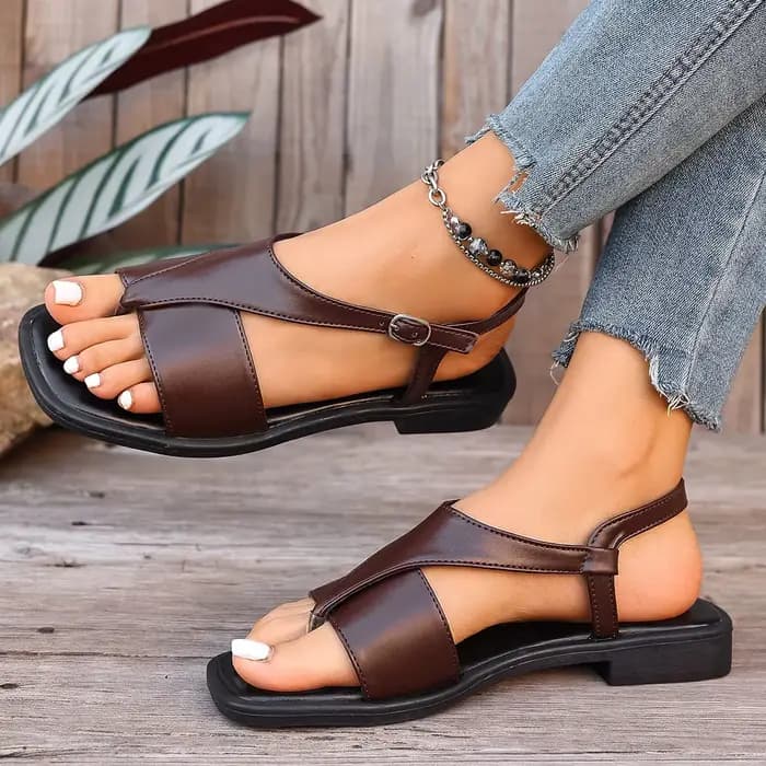 Sandales de gladiateur à motif serpent pour femmes