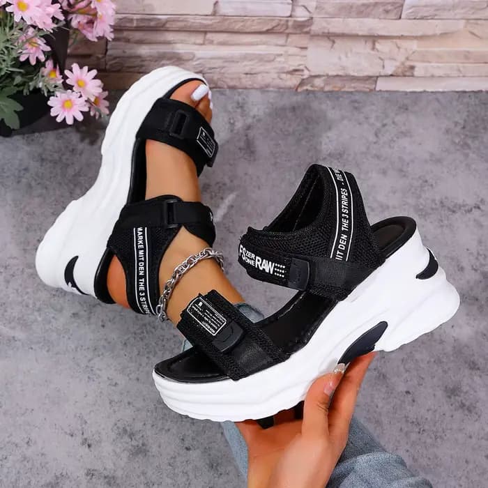 Femmes plate-forme sandales à talons compensés mode d'été nouvelles chaussures confortables