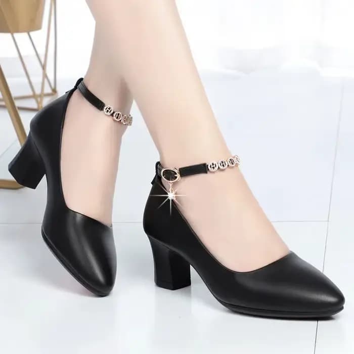 Bombas De Mujeres femmes mignon doux rouge sans lacet chaussures à talons hauts dame décontracté confortable automne pompes femme noir chaussures G743