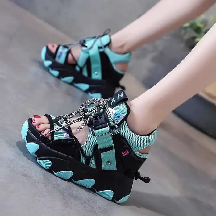 Sandales de gladiateur compensées à talons hauts pour femmes