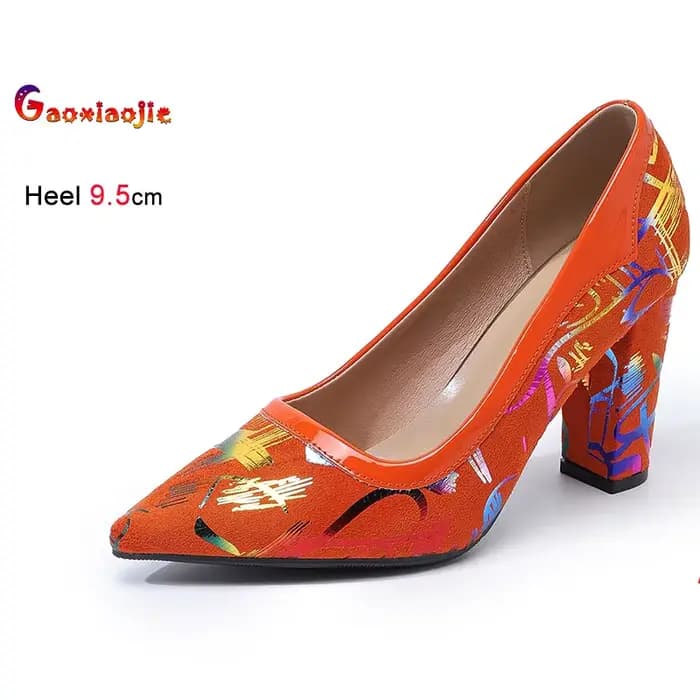 Nouvelles chaussures à talons hauts pour femmes, mode printemps automne, bouche peu profonde, bout pointu, talon épais, chaussures à talons hauts, chaussures simples pour femmes, grande taille 36-43