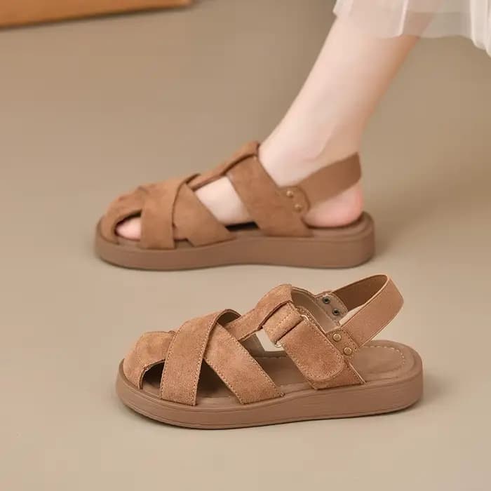 Sandales pour femmes à talon épais style romain
