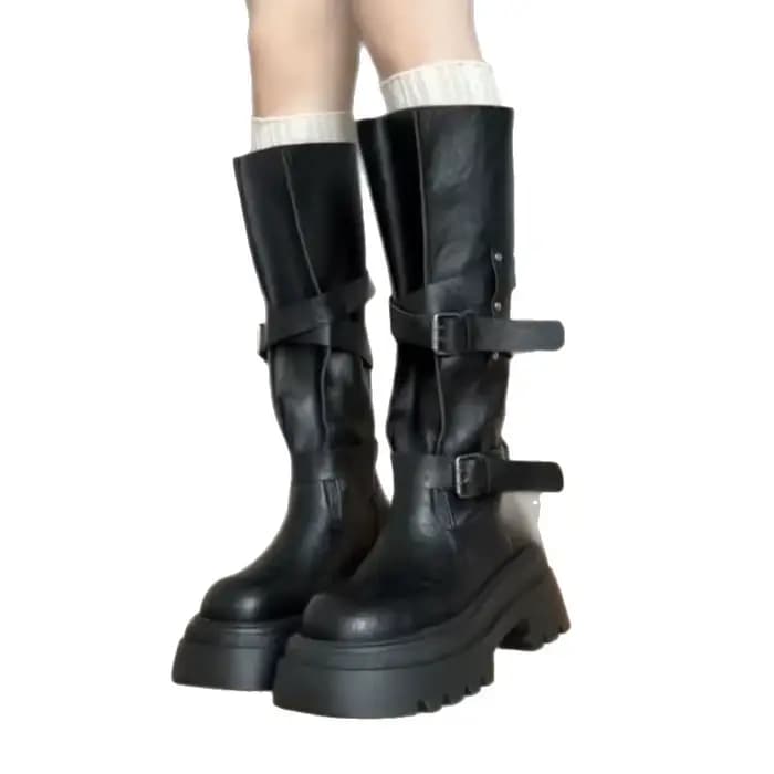 Bottes à talon épais pour femmes