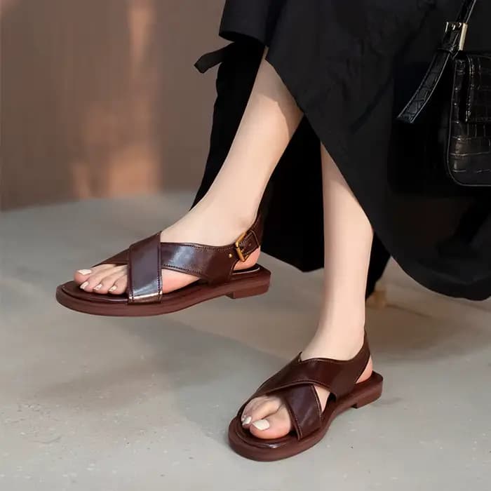 Sandales d'Été en Cuir group pour Femme