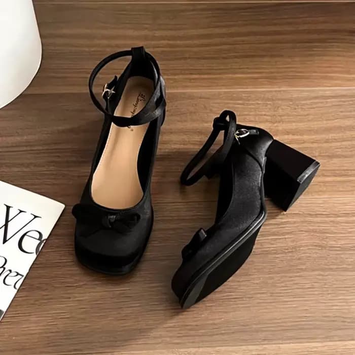 Talon bloc talons hauts plate-forme française 2025 chaussures de ballet douces pour femmes