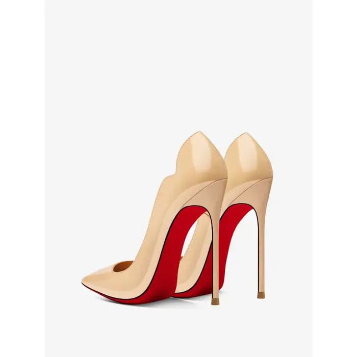 Nouvelles Chaussures à Talons Hauts en Cuir Verni Nude 2026 pour Femmes – Escarpins Professionnels à Bout Pointu, Style Tendance pour le Travail et les Célébrités d'Internet
