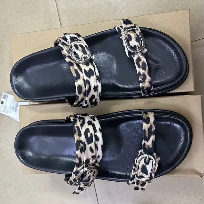 Sandales à plateforme Chic imprimé léopard pour femmes