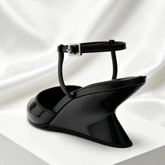 Marque de luxe femmes bout pointu sandales à talons compensés été nouveau peu profond un mot boucle chaussures de créateur mode Slingback Mules chaussures