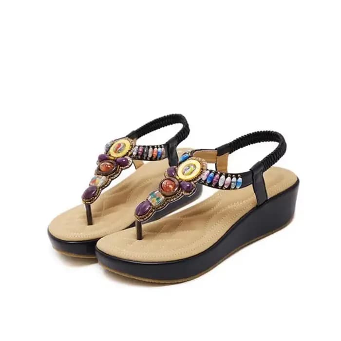 Sandales à Plateforme de Style National pour Femme