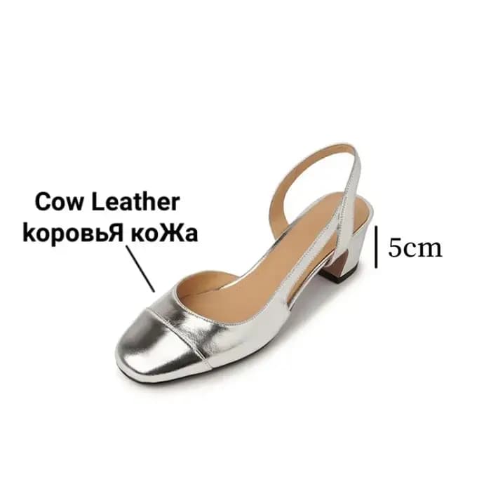 Sandales d'été en cuir véritable pour femmes