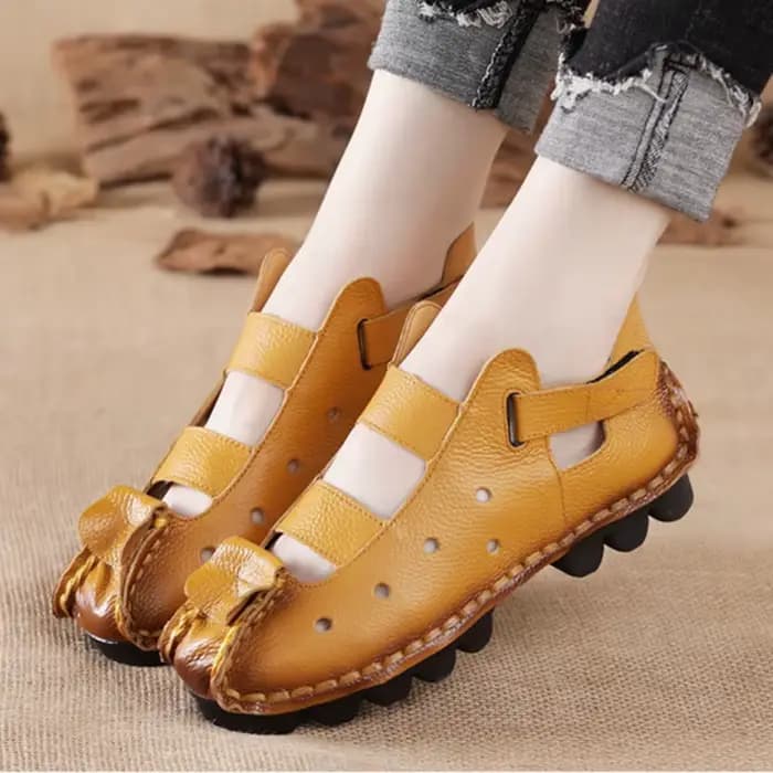 Sandales d'été en cuir pour femmes