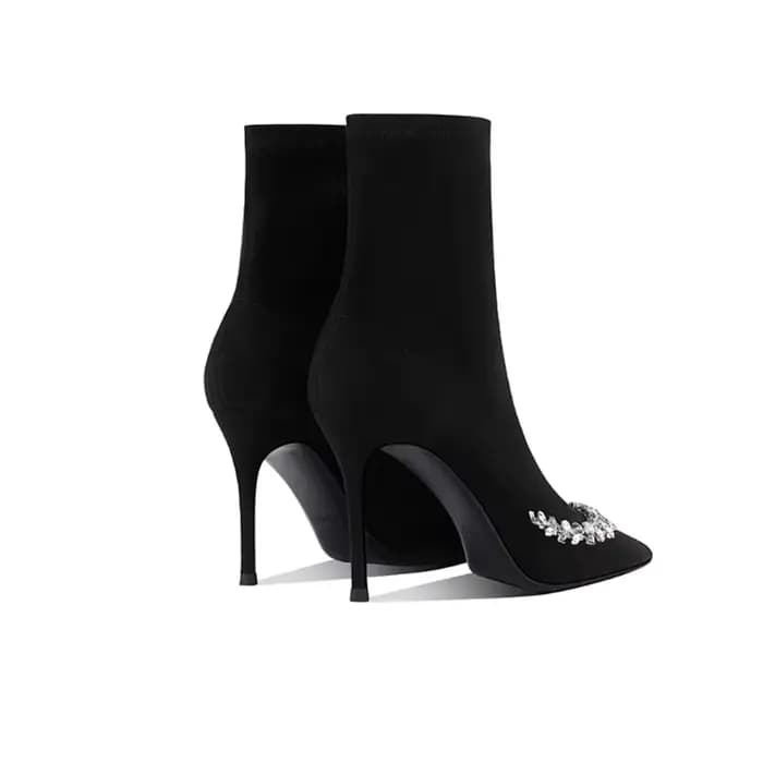 Talons hauts en cuir véritable pour femmes