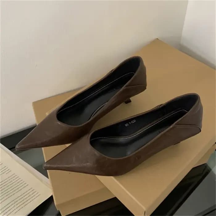 Eilyken-Escarpins à imprimé léopard pour femmes, sandales élégantes à bout pointu, talons bas fins, chaussures de fête de mariage