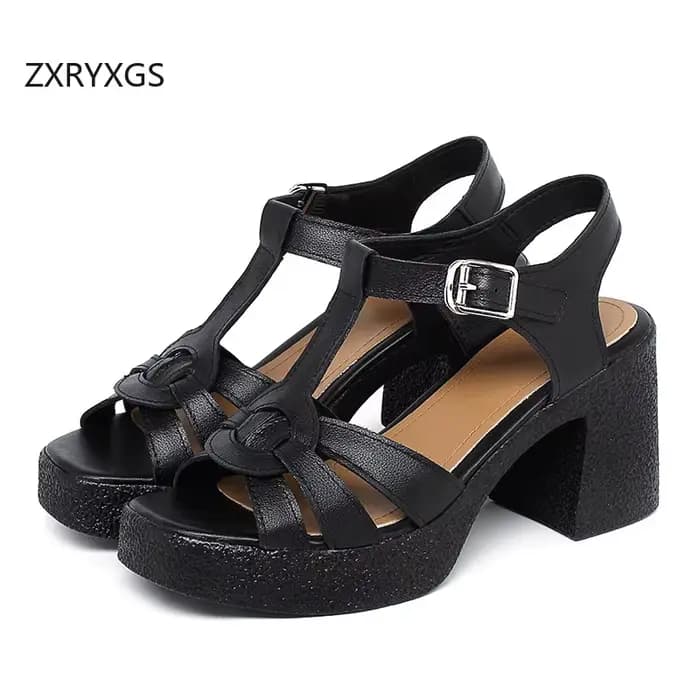 ZXRYXGS Sandales d'été à talons hauts pour femmes