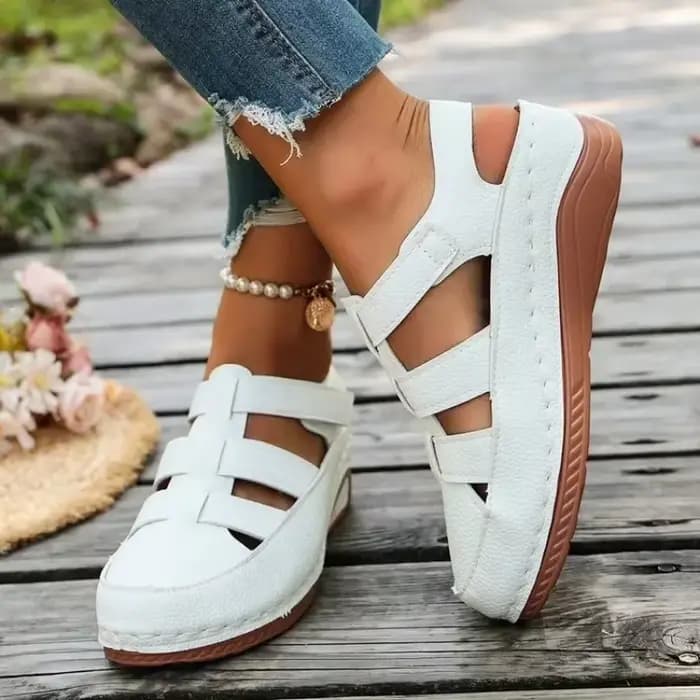 Sandales pour femmes, chaussures d'été à plateforme compensée