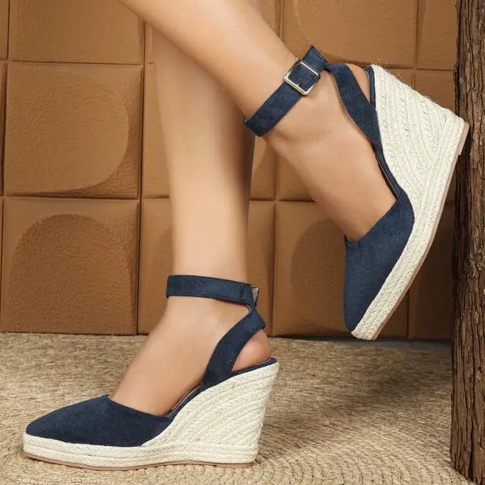 LIHUAMAO – sandales à talons compensés, espadrilles, chaussures à plateforme pour femmes, escarpins décontractés et confortables, style bohème, pour l'extérieur et la plage